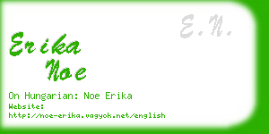 erika noe business card